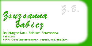 zsuzsanna babicz business card